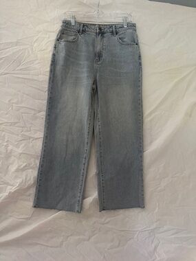 Oliver Logan Wide Leg LightWash Raw Hem Women's Jeans